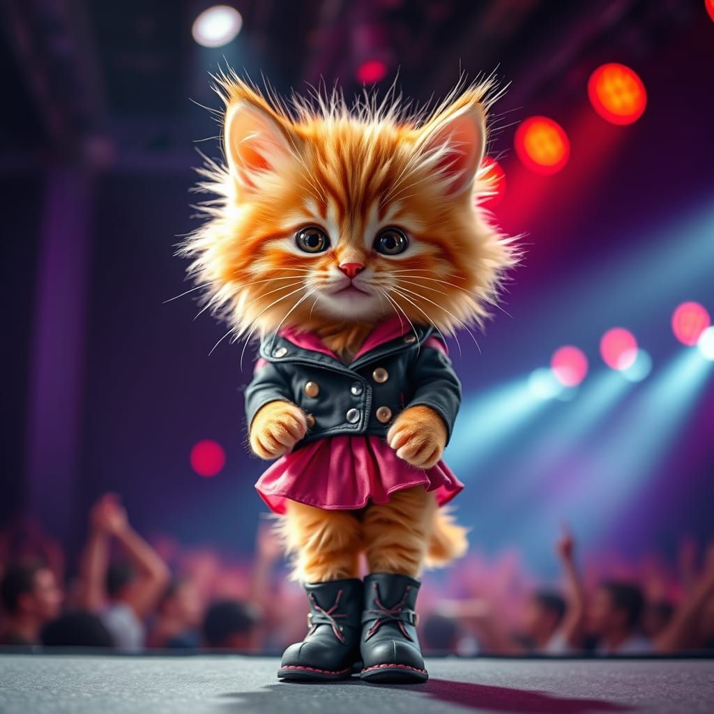 An adorable little chibi cat