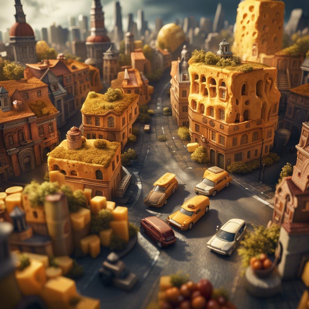 City made of cheese