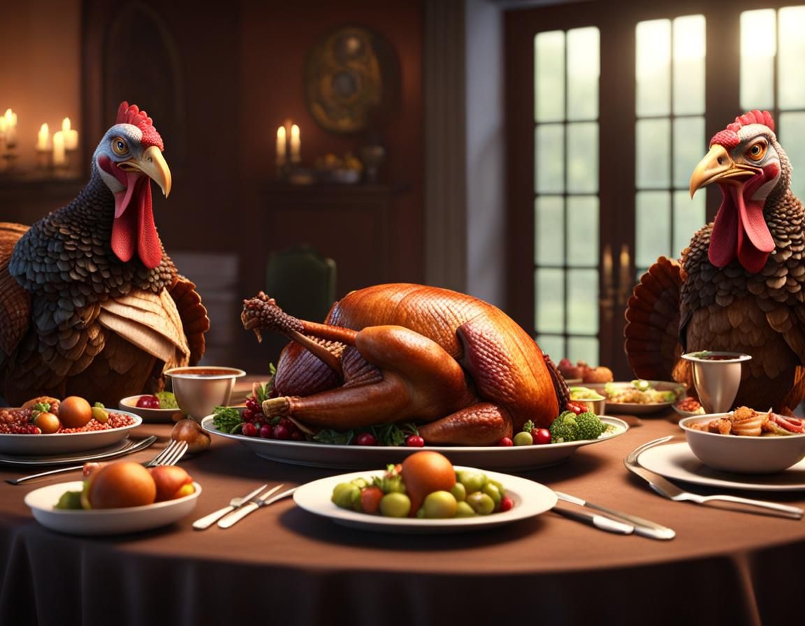 The Thanksgiving Turkey Dinner is READY!! yum yum