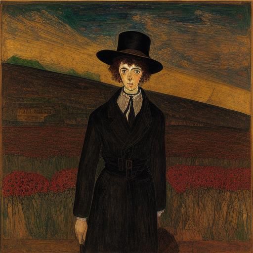 Apocalyptic Landscape in Expressionist Style