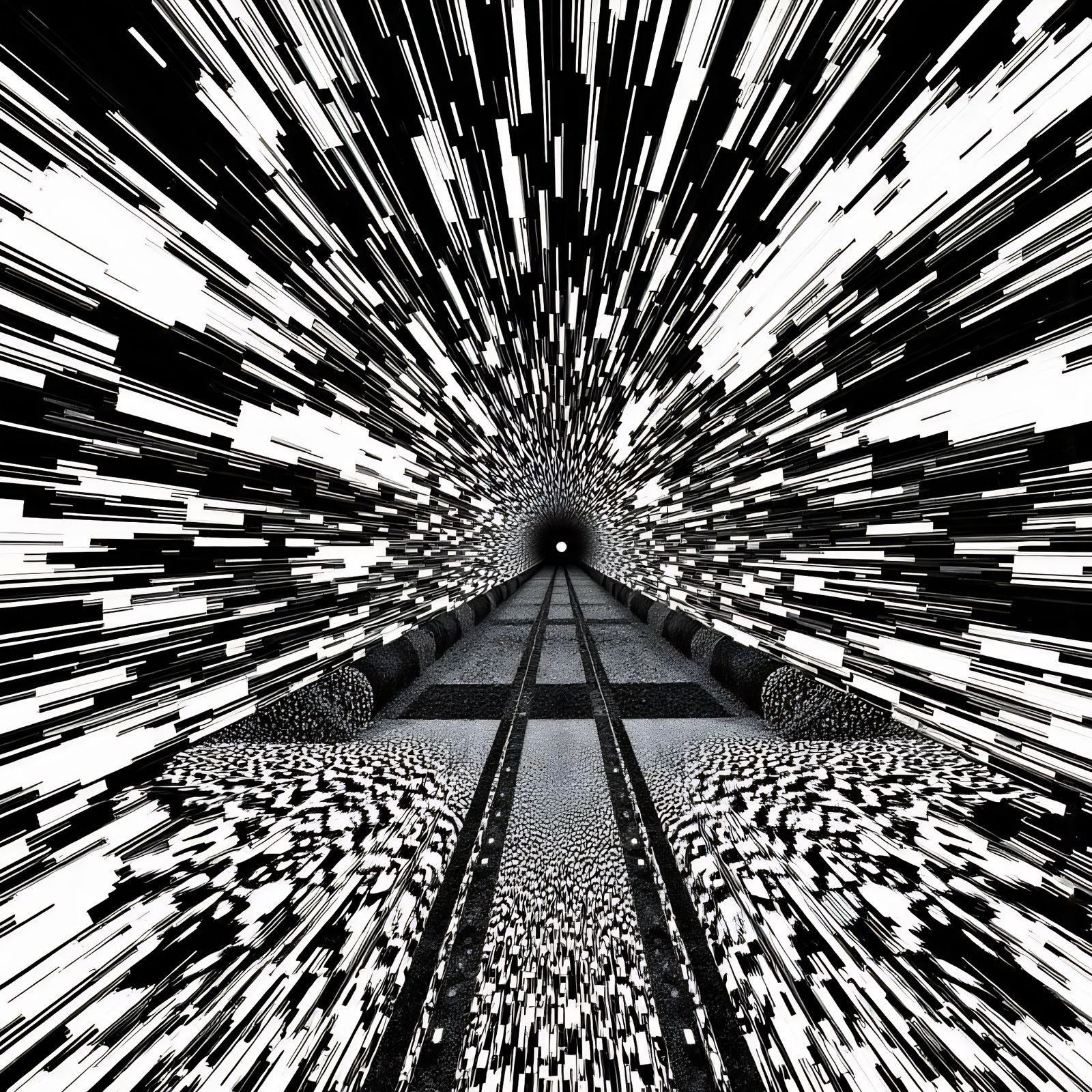 Abstract Glitch Art with Brain and Computer Elements