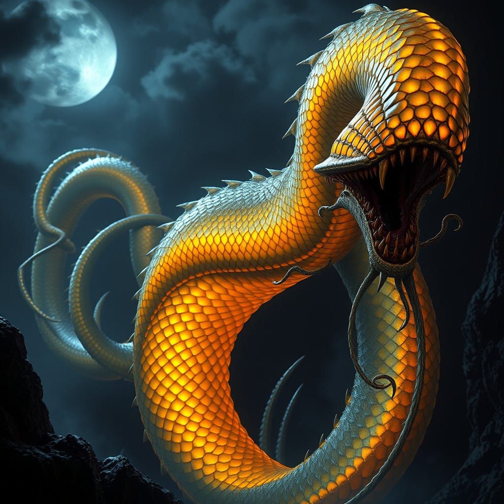 Cosmic Serpent Emerges from the Abyss