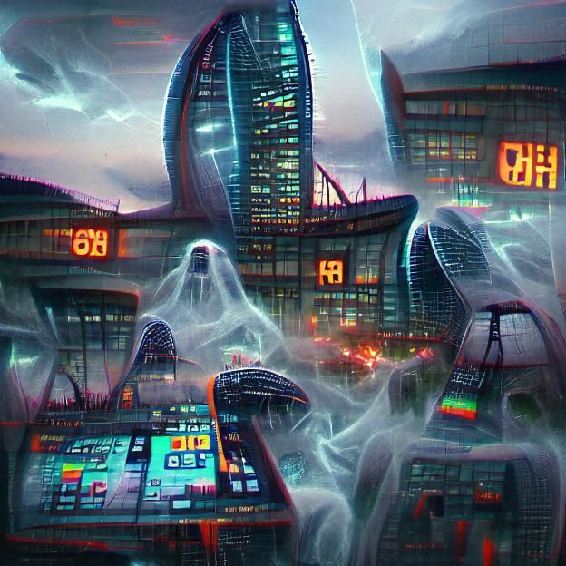 Haunted High-Tech City, Visionary Art Style