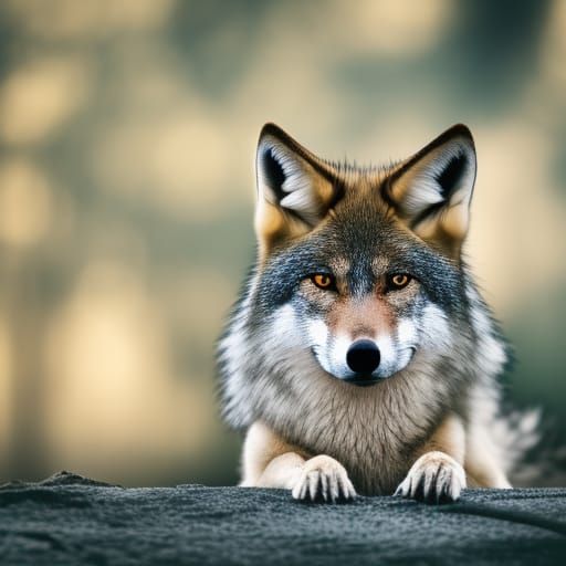 Wolf Fox Hybrid in Natural Light Photography