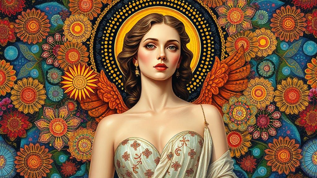 Allegorical Figure of Truth in Masterful Impasto Oil Paintin...