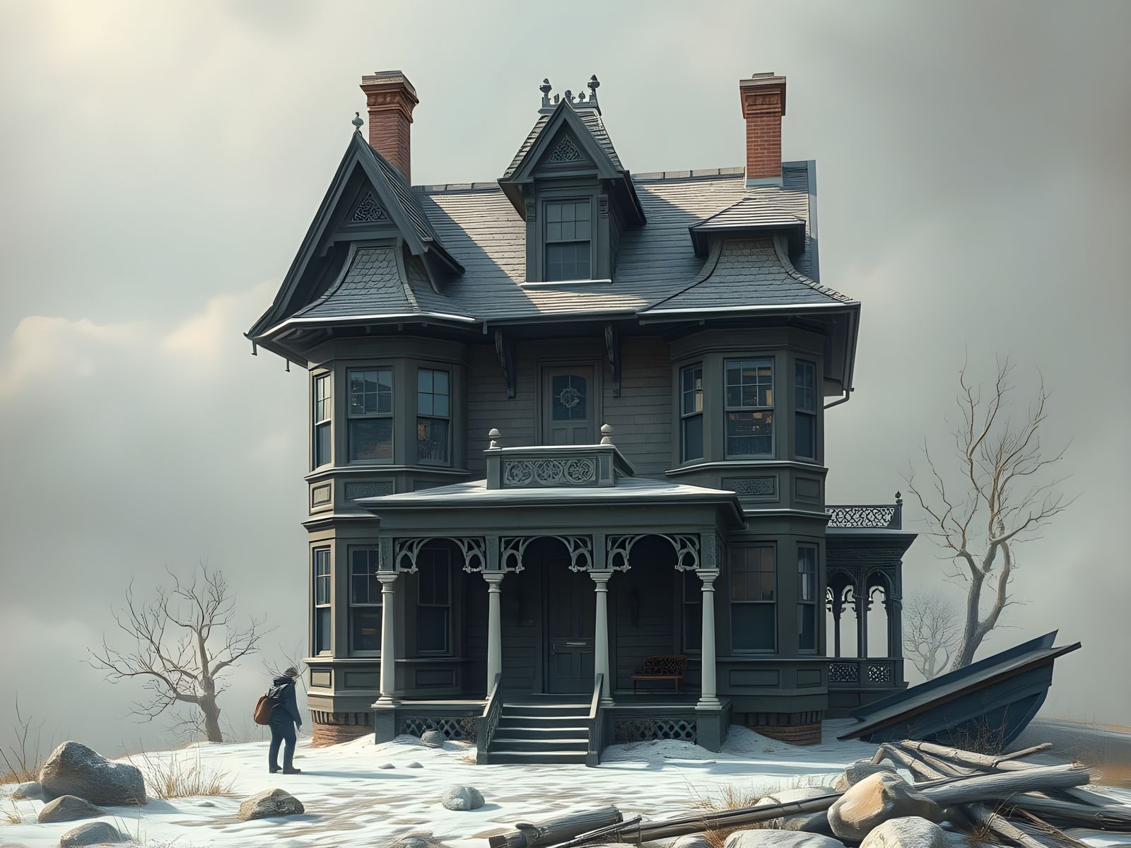 Hyperrealistic House of Usher: ArtStation Style