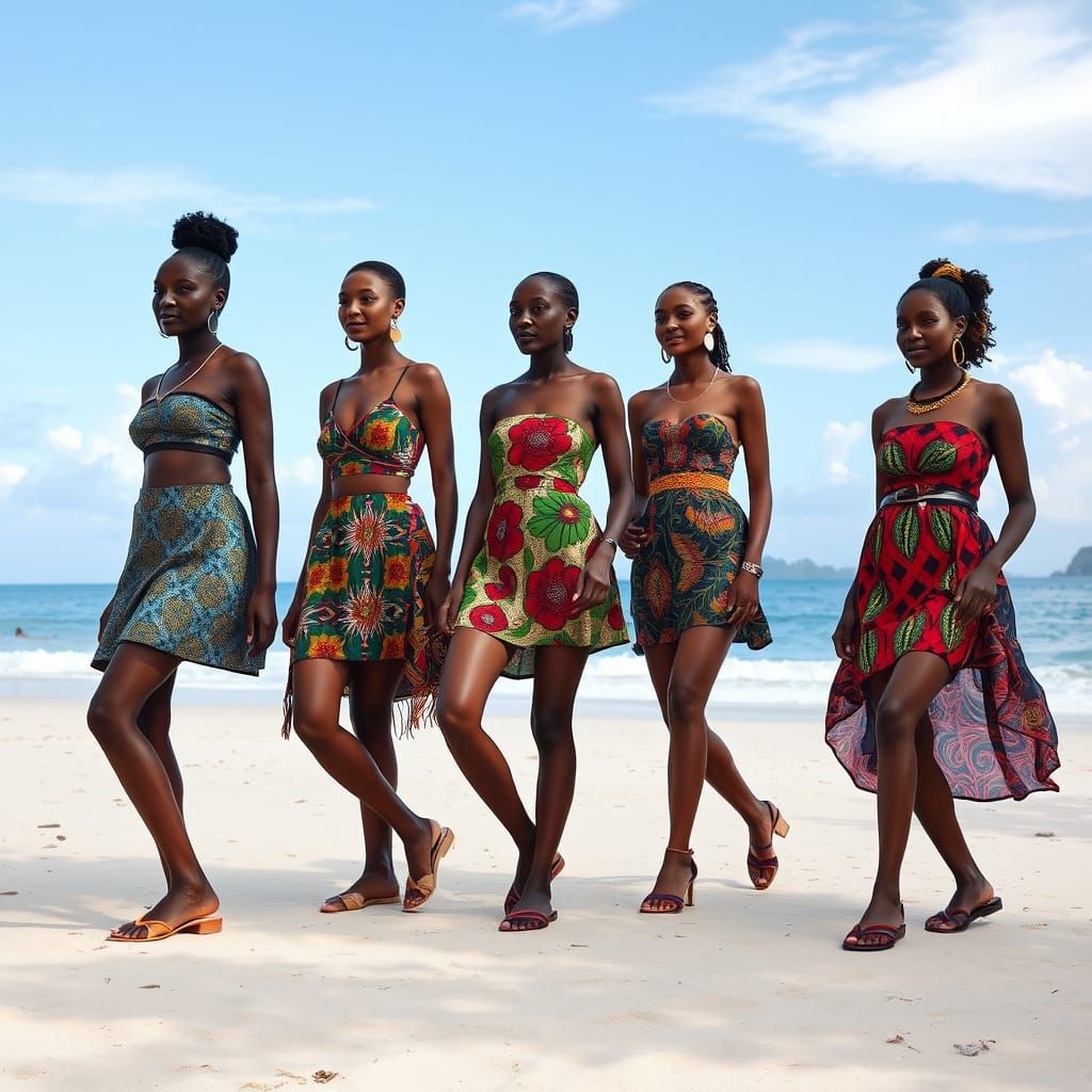 Vibrant Summer Fashion Show on Phuket Beach Inspired by Afri...