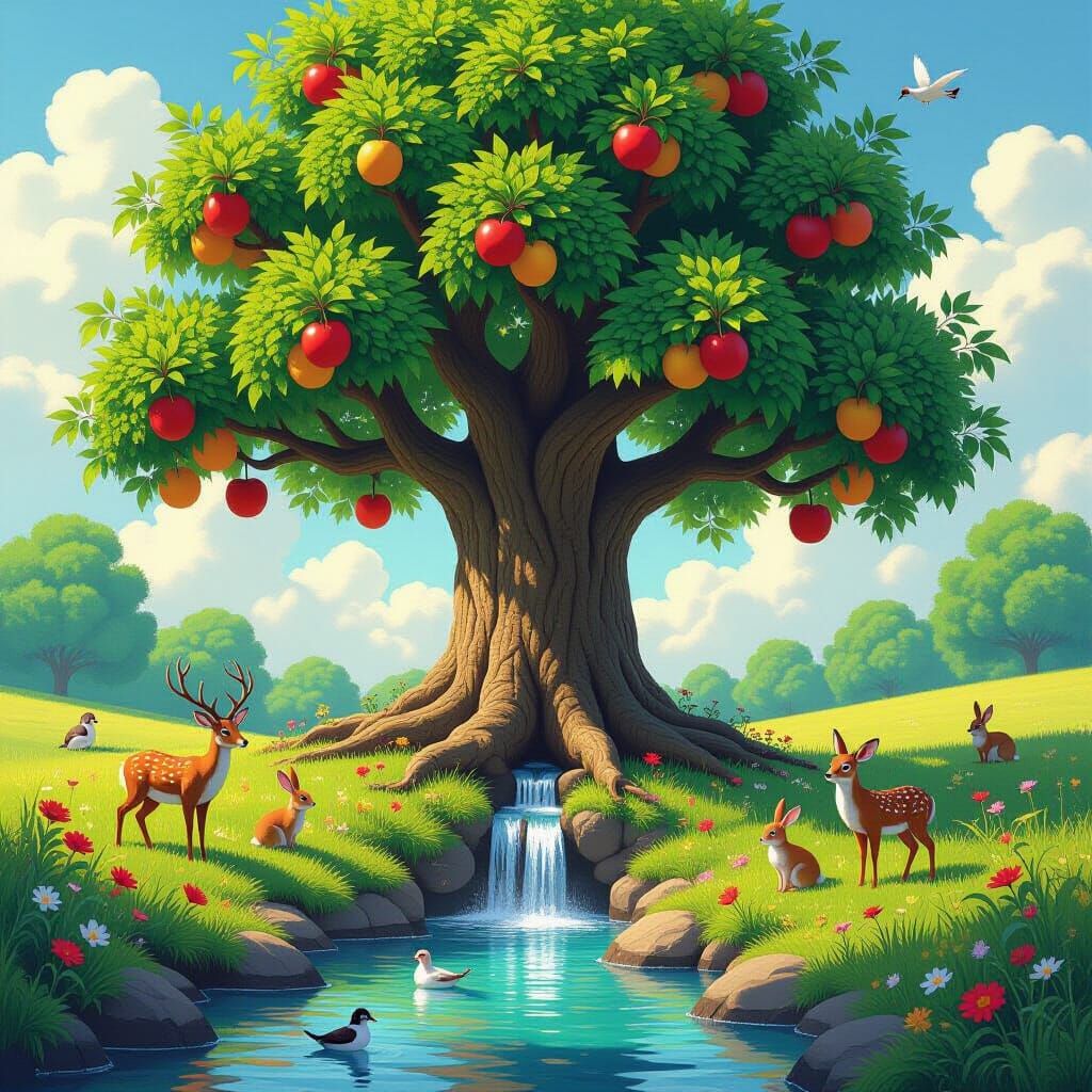 Enchanted Tree of Life in a Dreamlike World