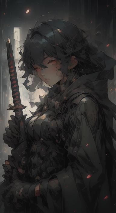 Anime Warrior Concept Art in CEL Shaded Style