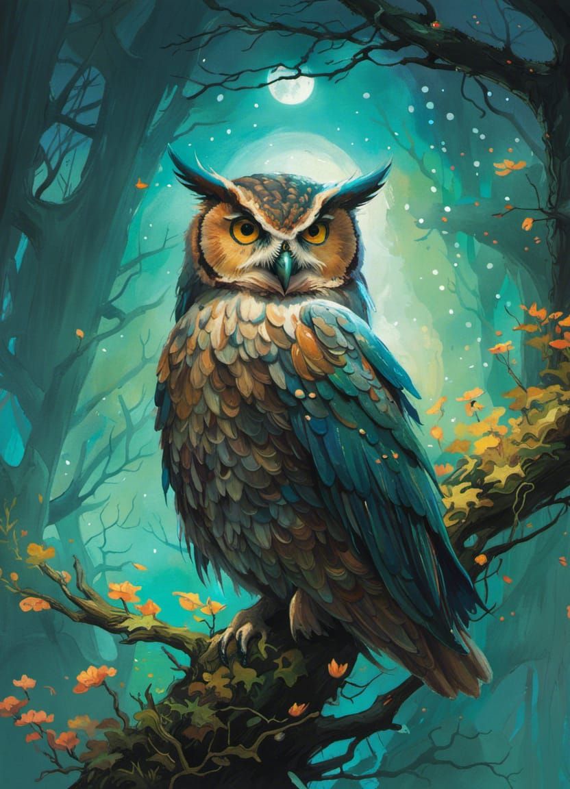 Bioluminescent Goddess in Ethereal Forest Portrait