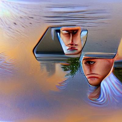 Abstract Self Reflection Conceptual Illustration