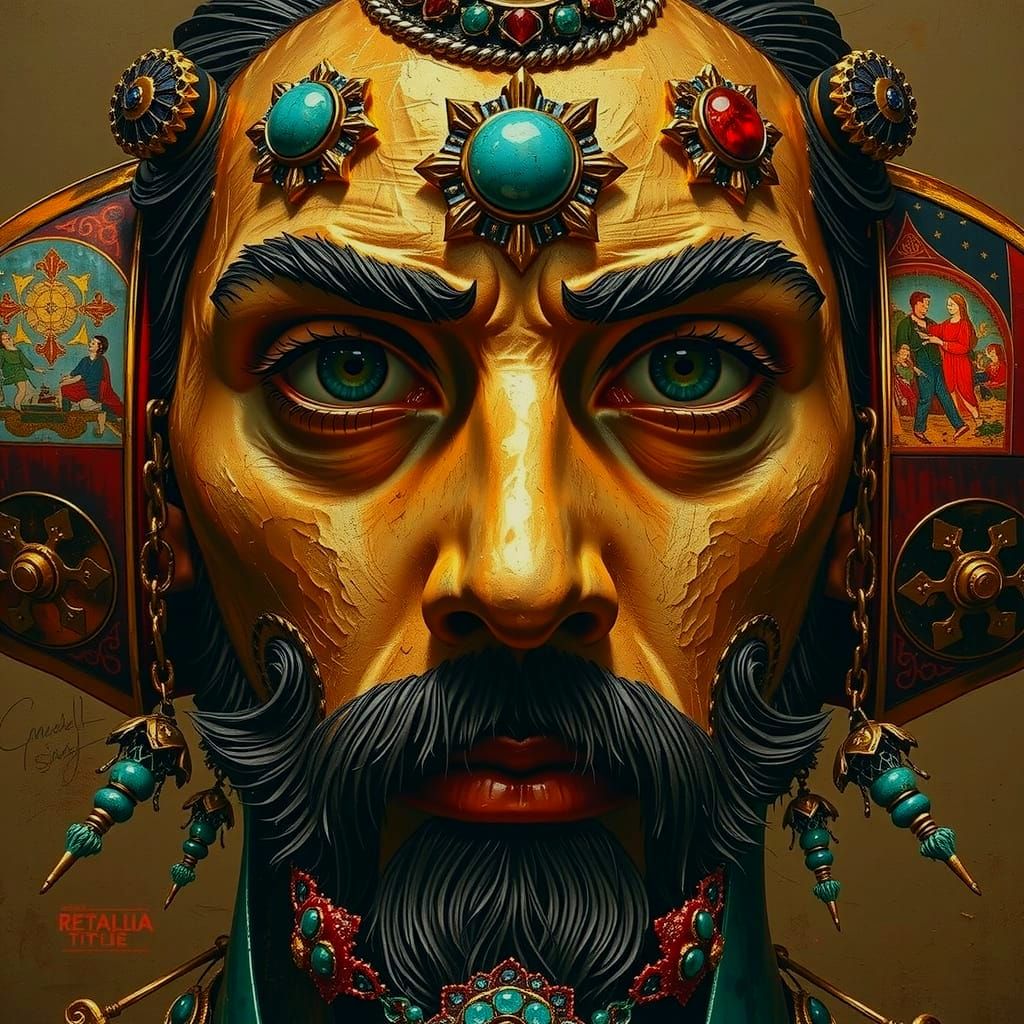 Expressive Sculpture of Reflected Glory in Art Deco Style