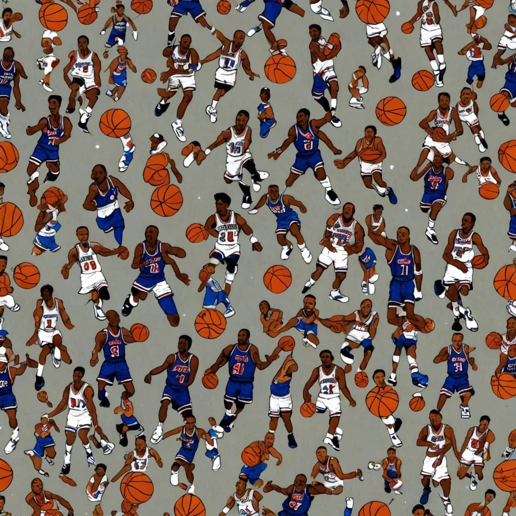 Dream Team 1992: Whimsical Basketball Art