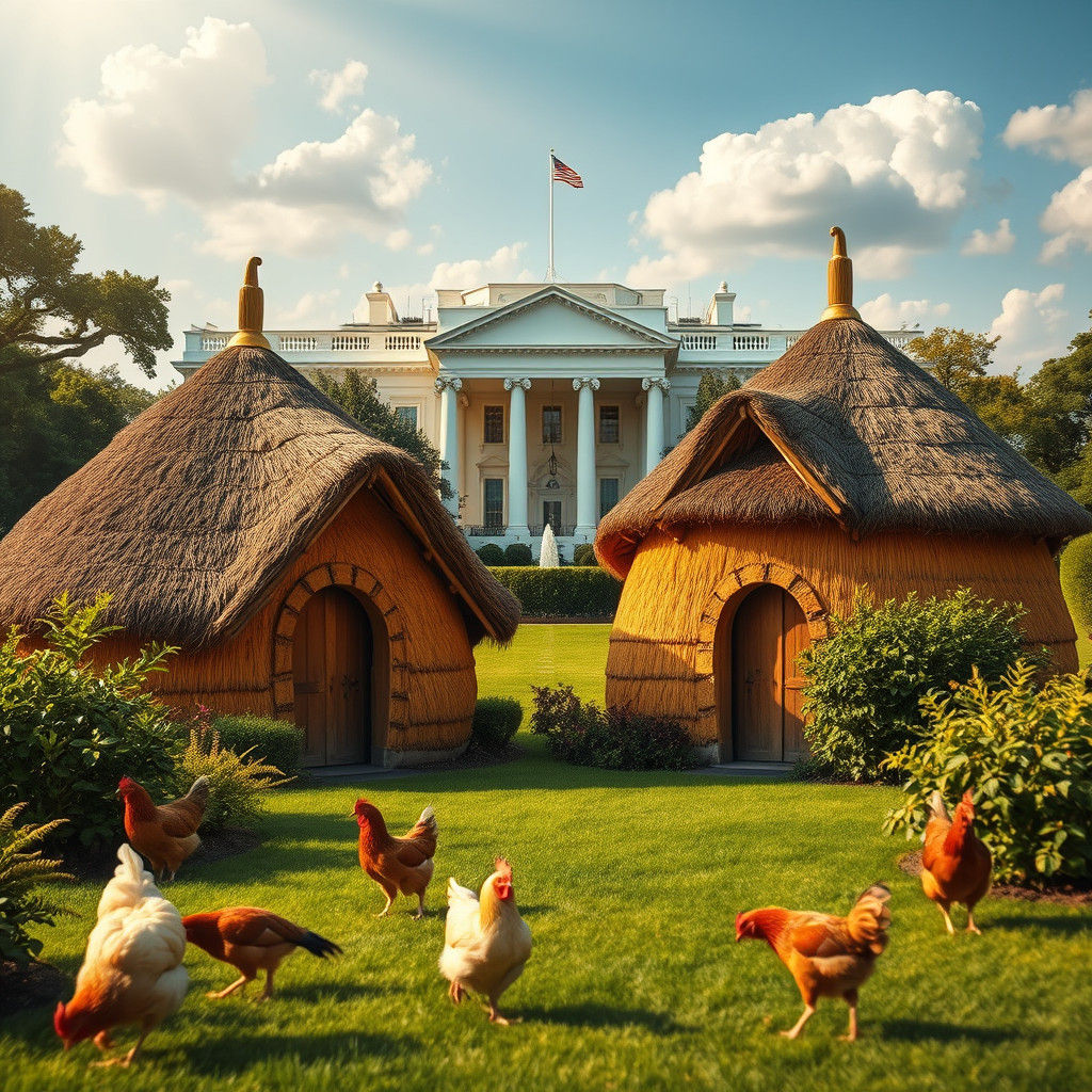 Grass  thatched African huts