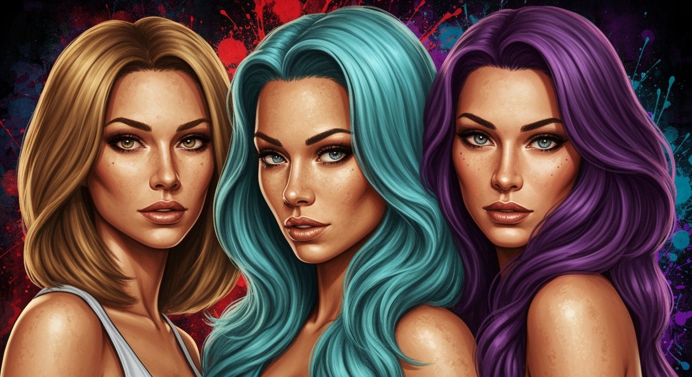 Celebrity Pajama Party in Vibrant Comic Art Style