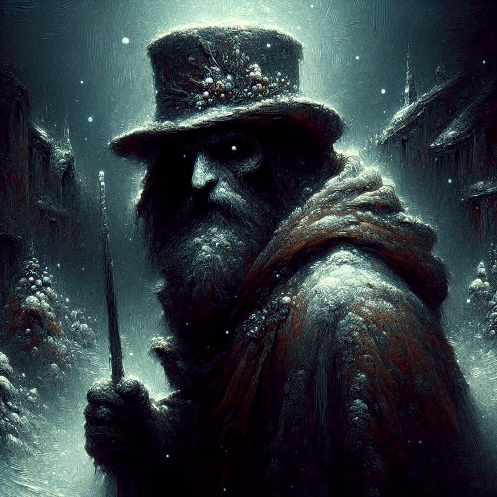 Brooding Ghost of Christmas Past Digital Painting