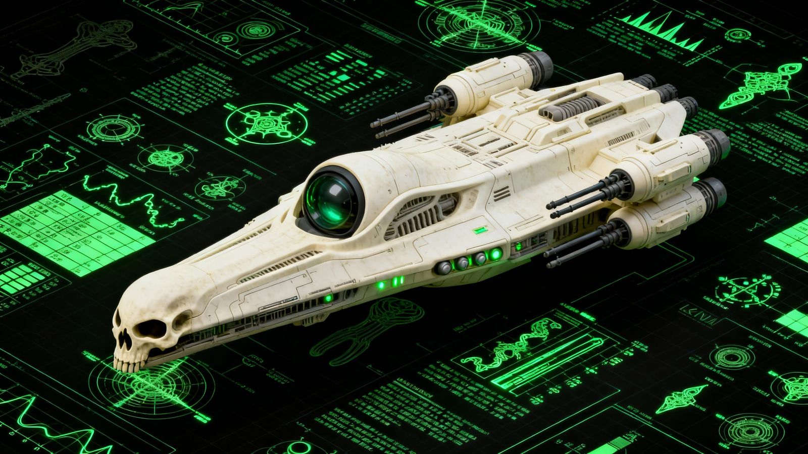 HR Giger Alien Attack Ship Technical Schematic