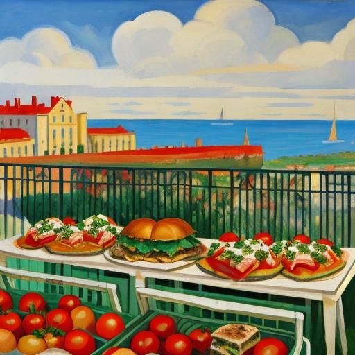 Giant Food Display as Post-Impressionist Art