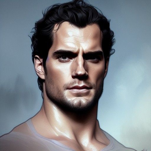 Hyperdetailed Portrait of Henry Cavill in Art Nouveau Style