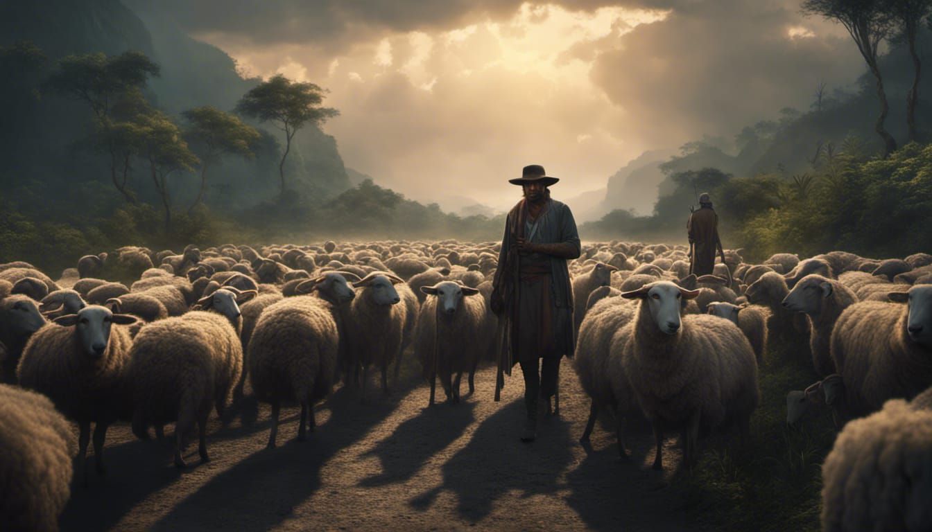 Jungle Road Shepherds: A Digital Matte Painting