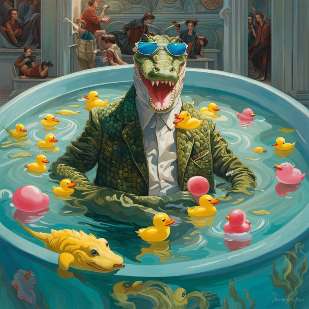 The king of the pool 👑🐊