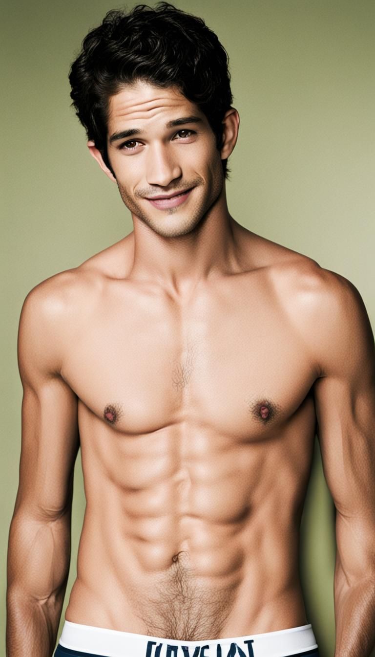 Person Poses in Underwear