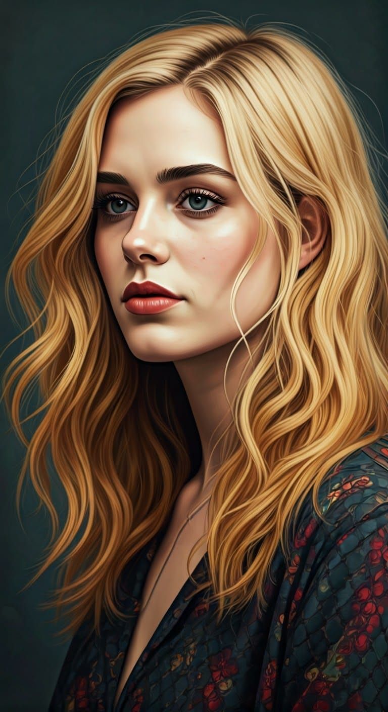 Tate McRae Portrait in Impressionistic Style