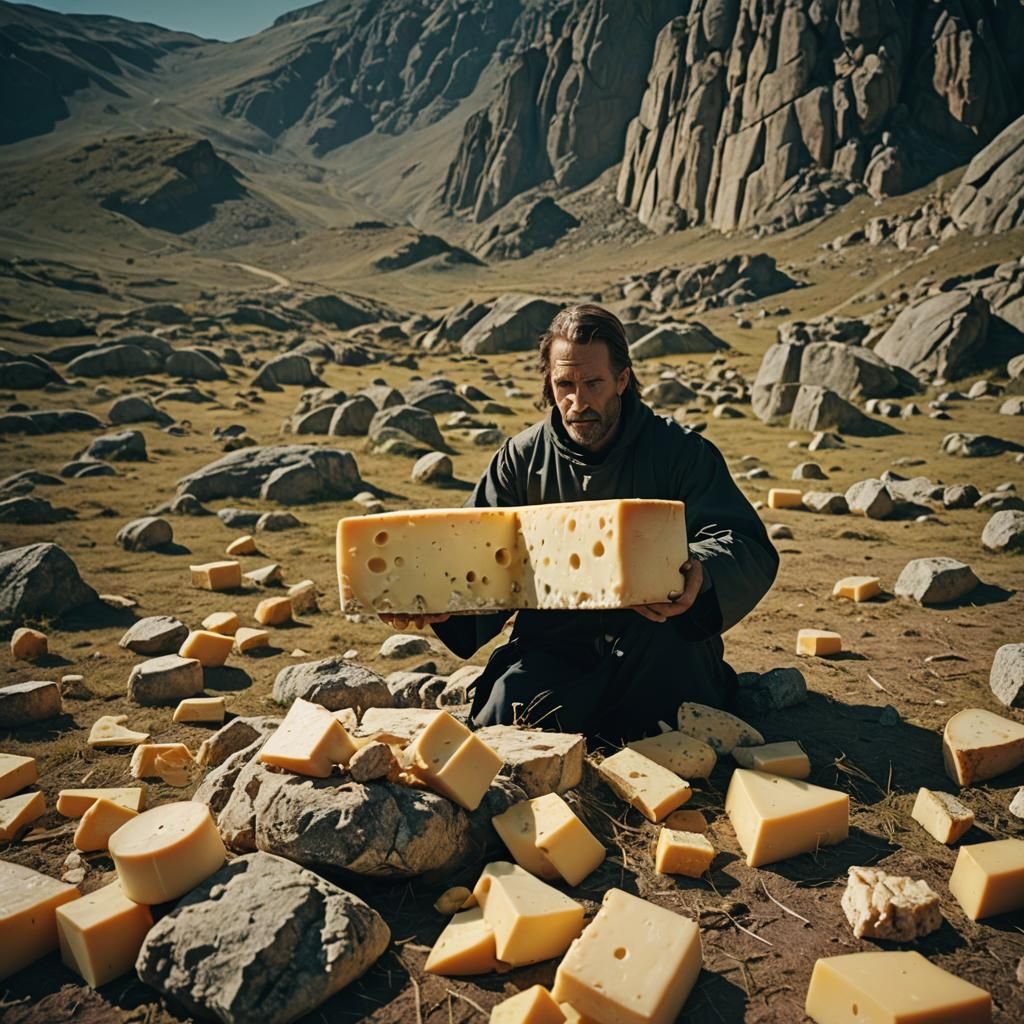 He Has Risen Cheese: Cinematic Film Still