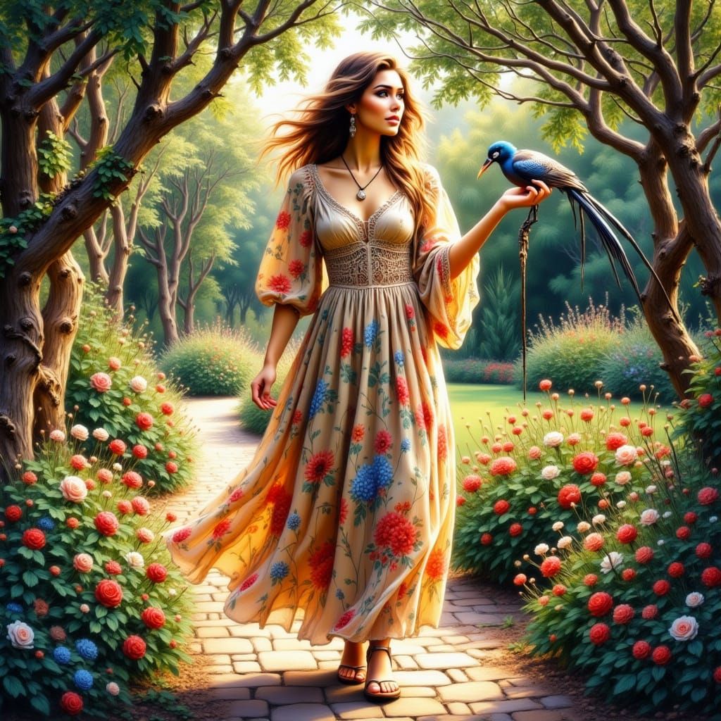 Garden Stroll in Pastel Hues