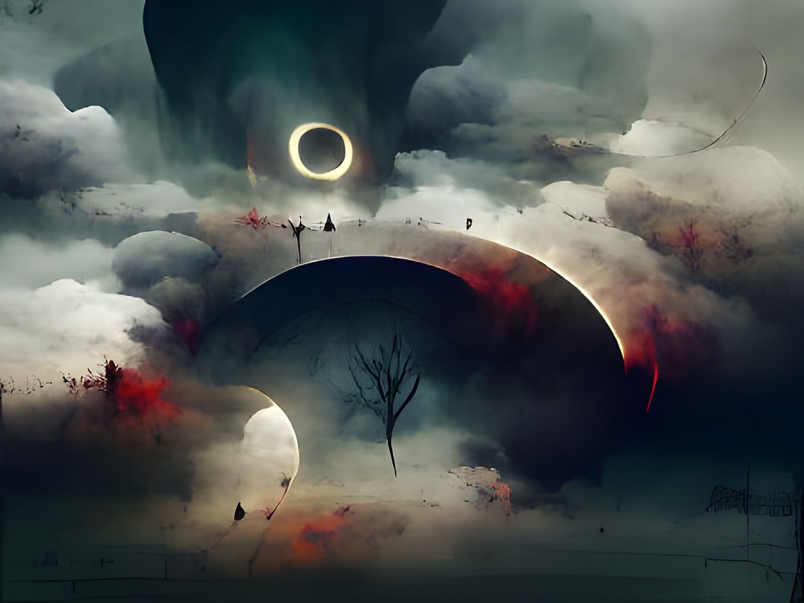 Ominous Fairytale Eclipse Concept Art