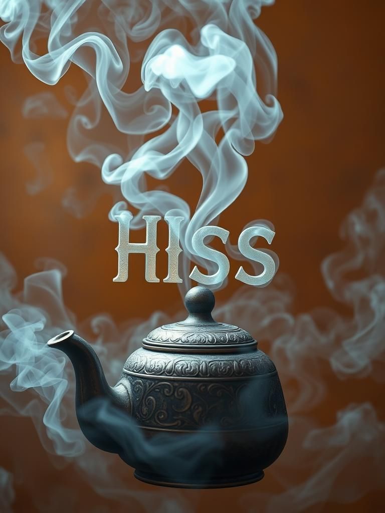 Steam Spells 'HISS' from Ornate Kettle