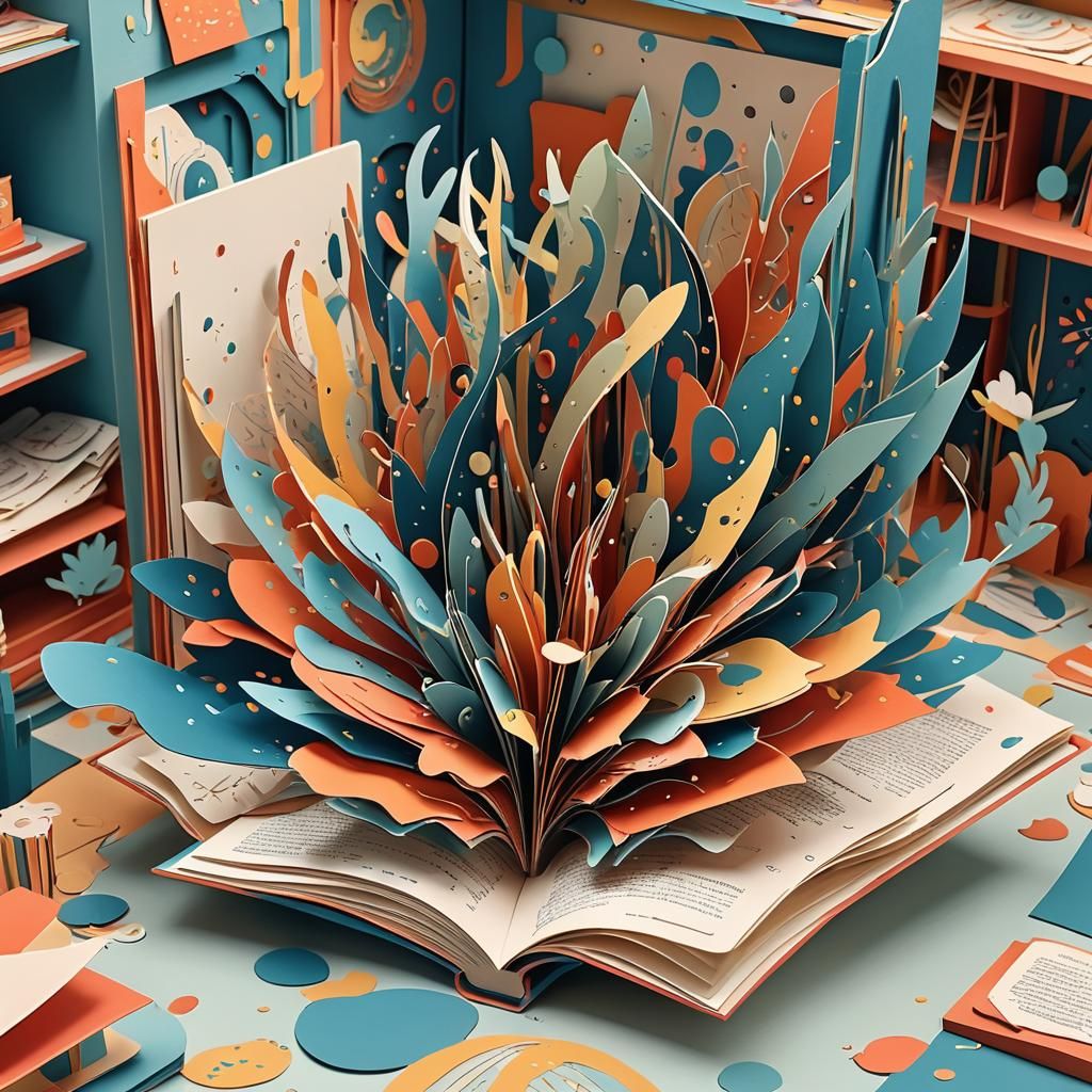 Modern 3D Pop-Up Book: Abstract Art