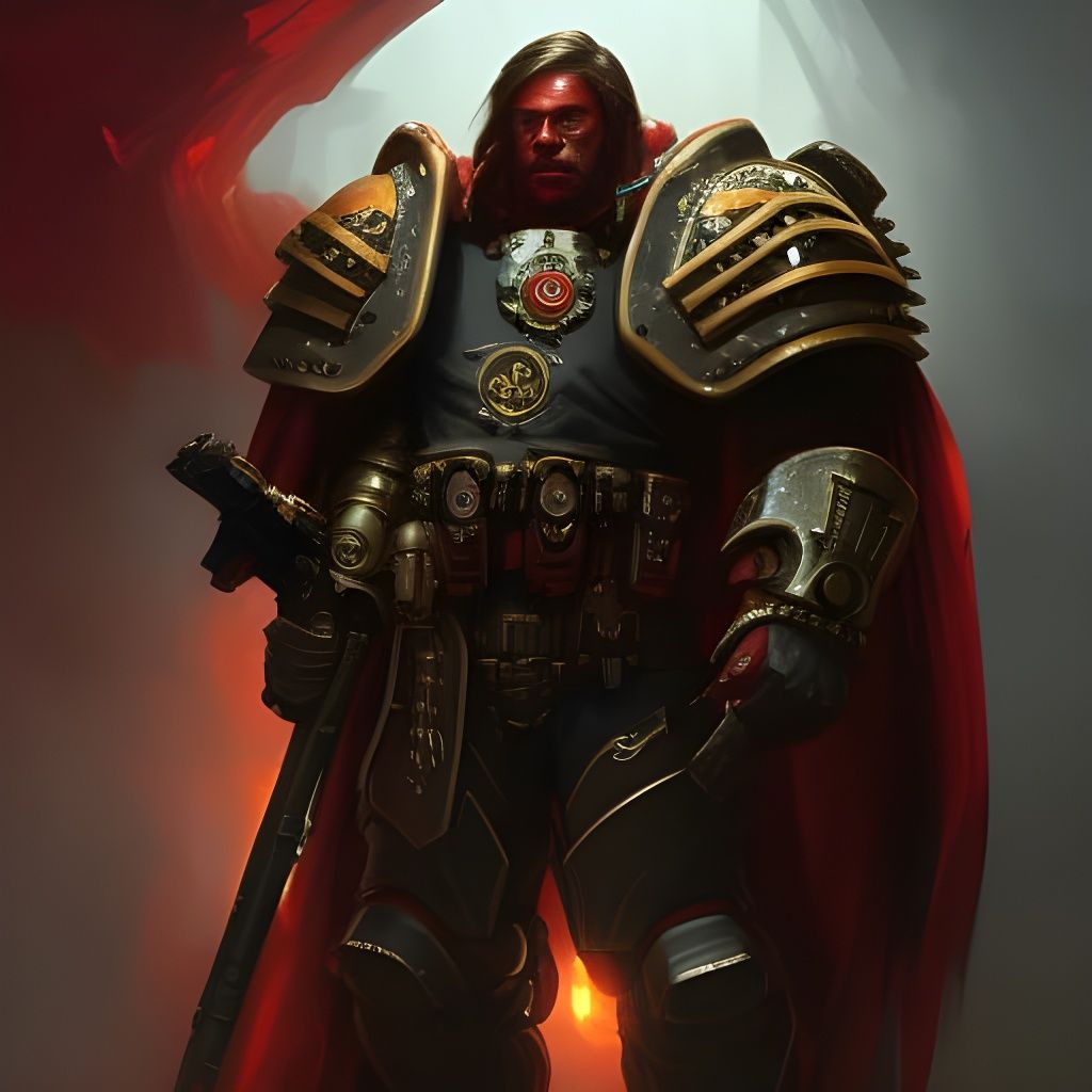 Warhammer 40K Blood Angel in Hyperdetailed Art