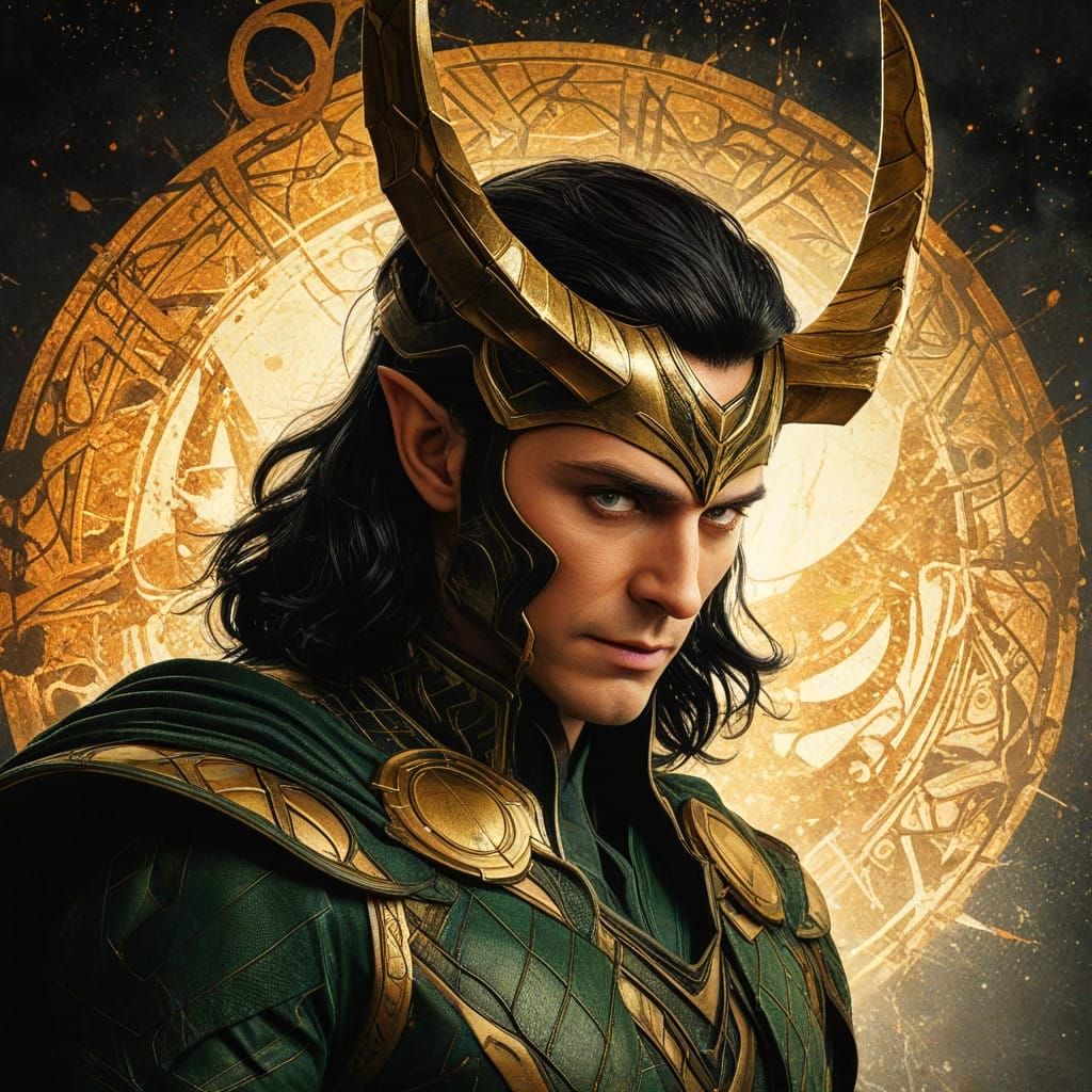 Loki in Hyper Detailed Textured Art