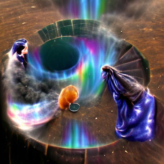 Coin Toss Into Rainbow Nebula Well