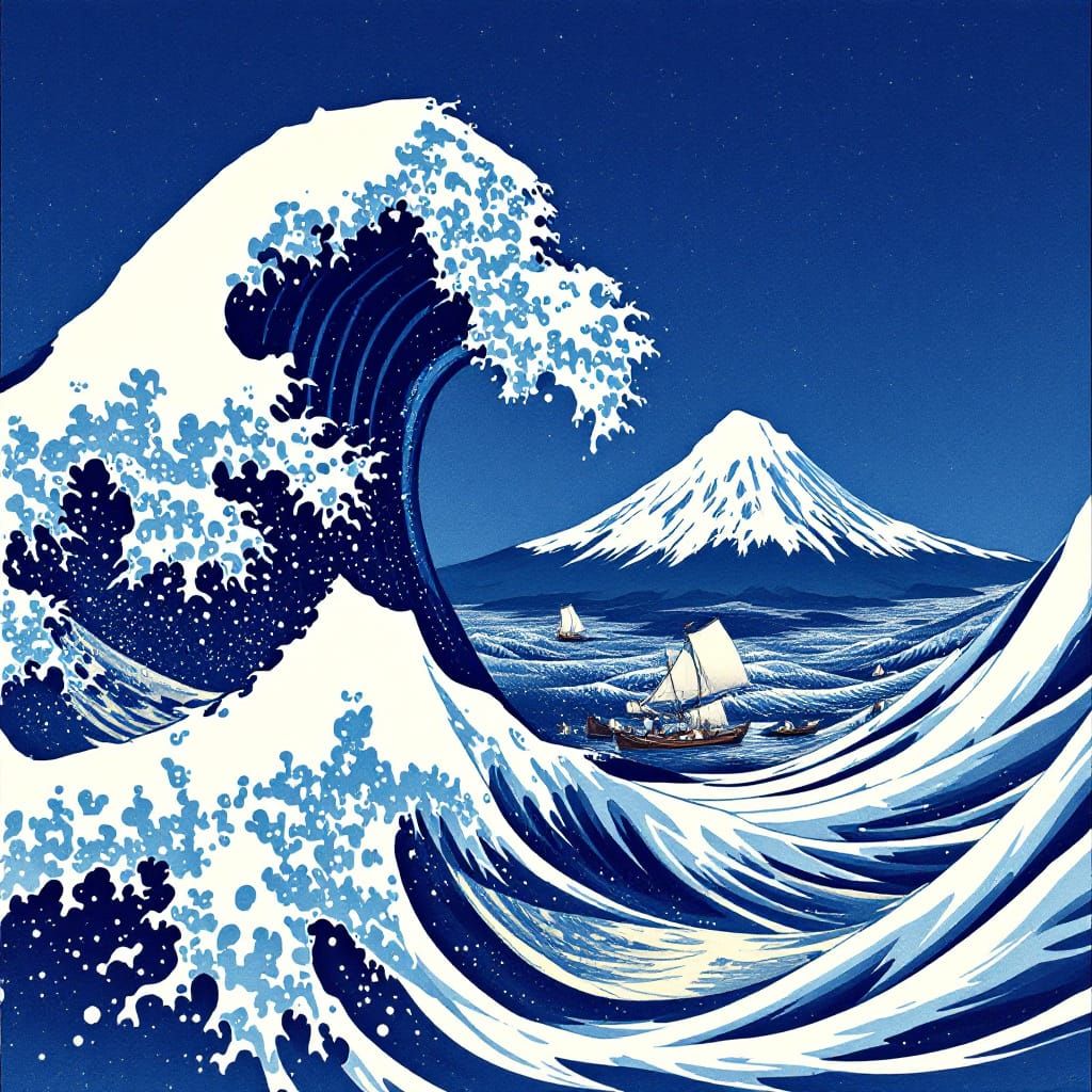 The Great Wave Off Kanagawa By Hokusai