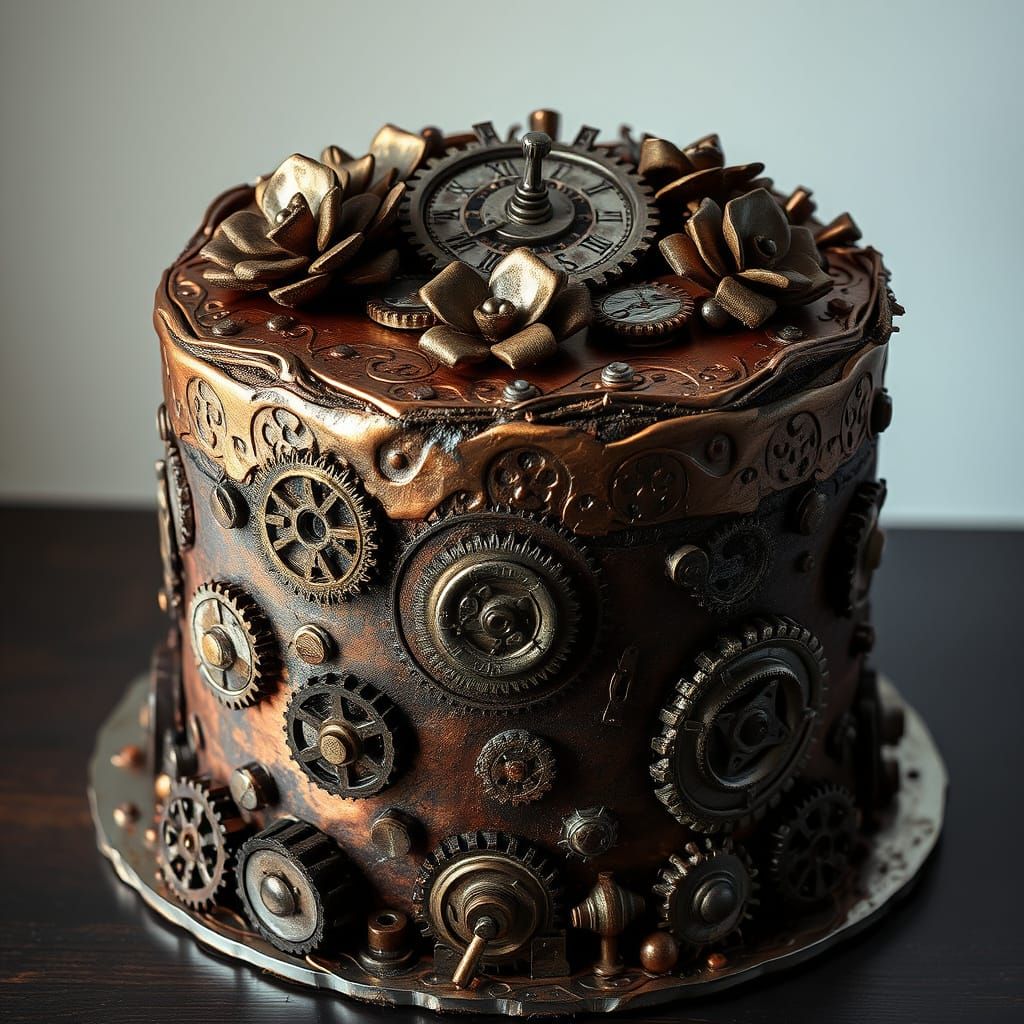 Steampunk Metal Cake