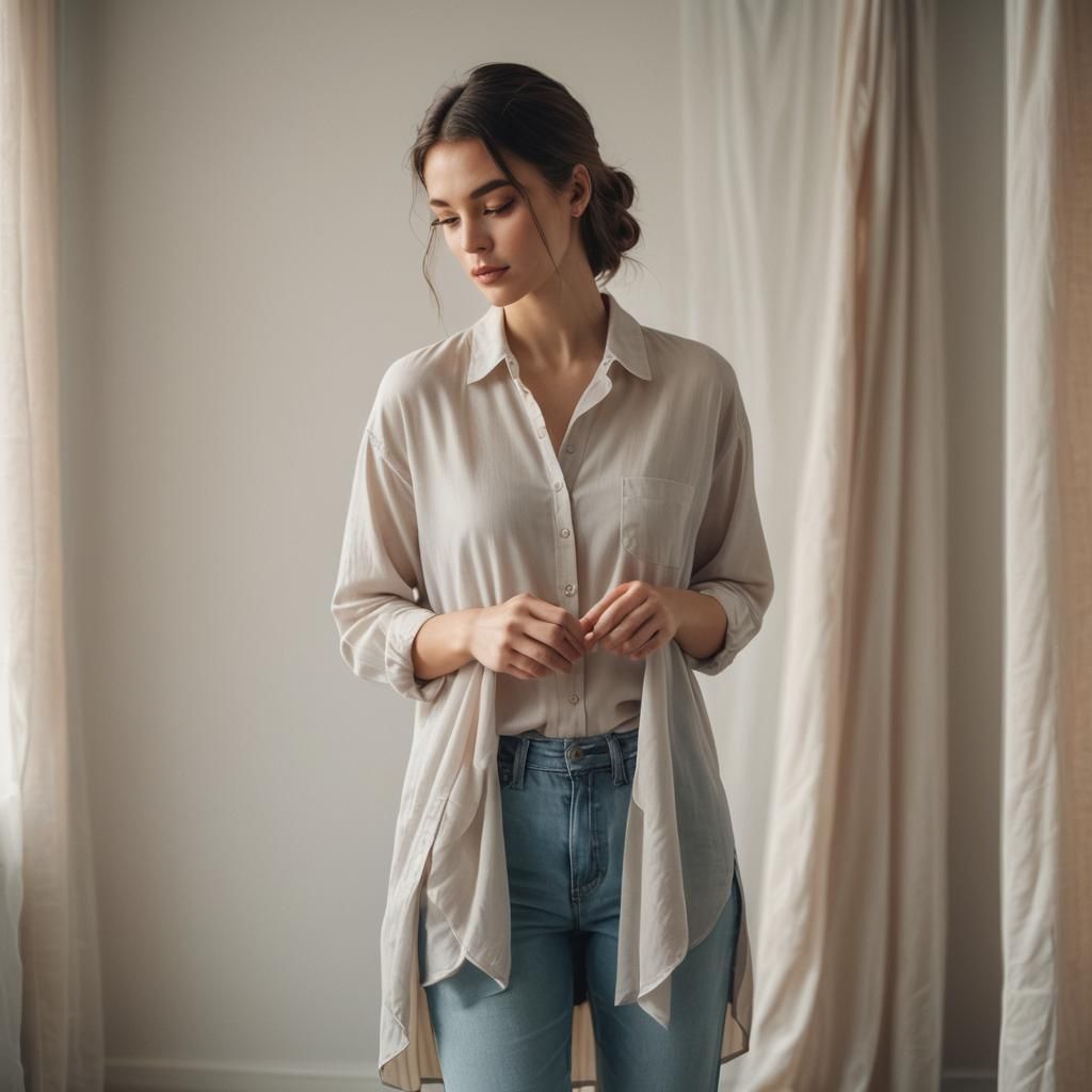 Intimate Portrait of Woman in Soft Light