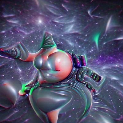 Voluptuous Astronaut in 8K 3D Rendering