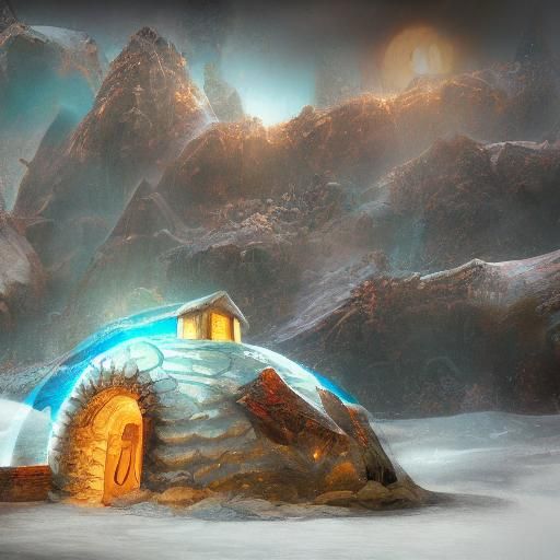 Icy Igloo Diamond Painting in Unreal Engine 5