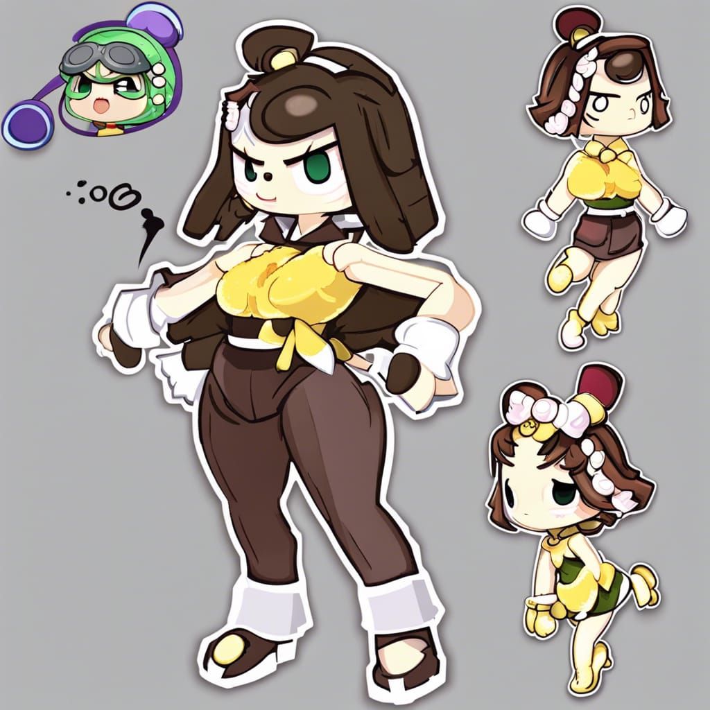 Buff Isabelle in Jojo's Bizarre Adventure Style
