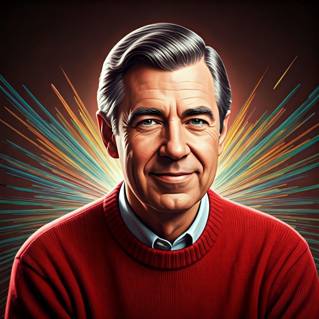 Mr. Rogers Portrait in a Fantastical Style