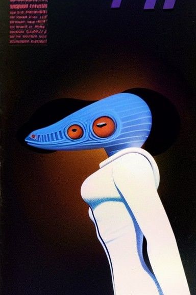 Retro Sci-Fi Lizard Woman Portrait