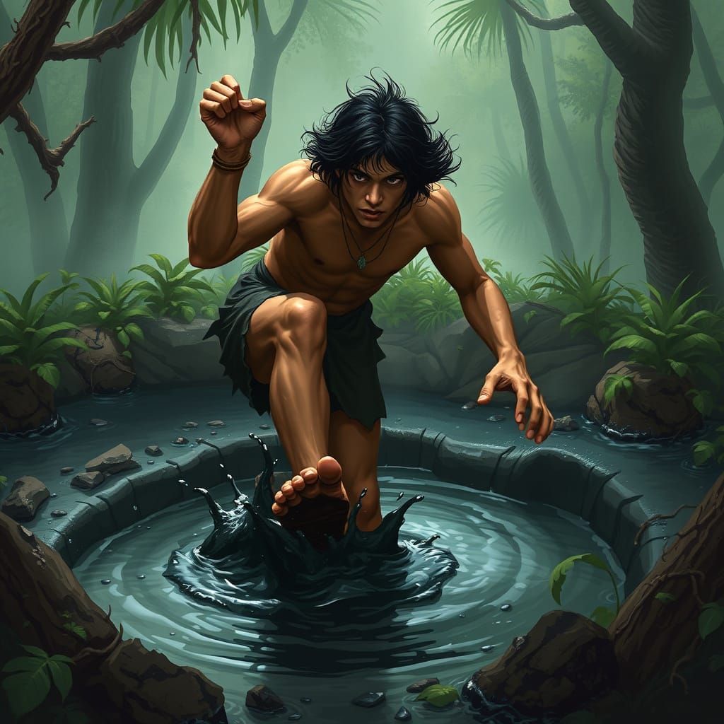 Tarzan's Tar Pit Struggle