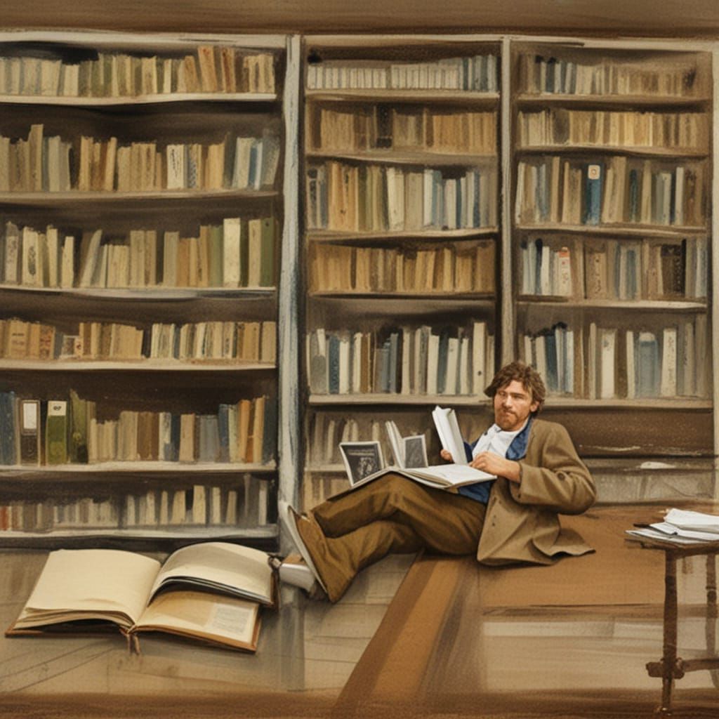 Jeff Bridges in the Library