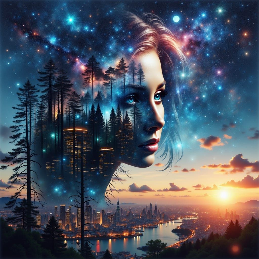 <lora:Painting Styles:1.0> <lora:Double Exposure Flux:1.0>