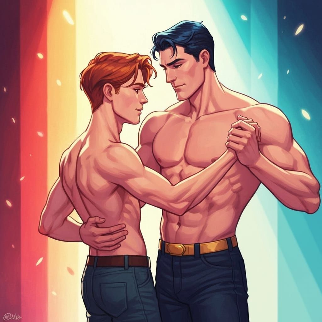 Auburn Jimmy Olsen Dancing with Clark Kent