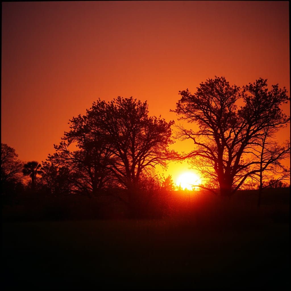 Dramatic Autumn Hurricane Landscape as Film Still