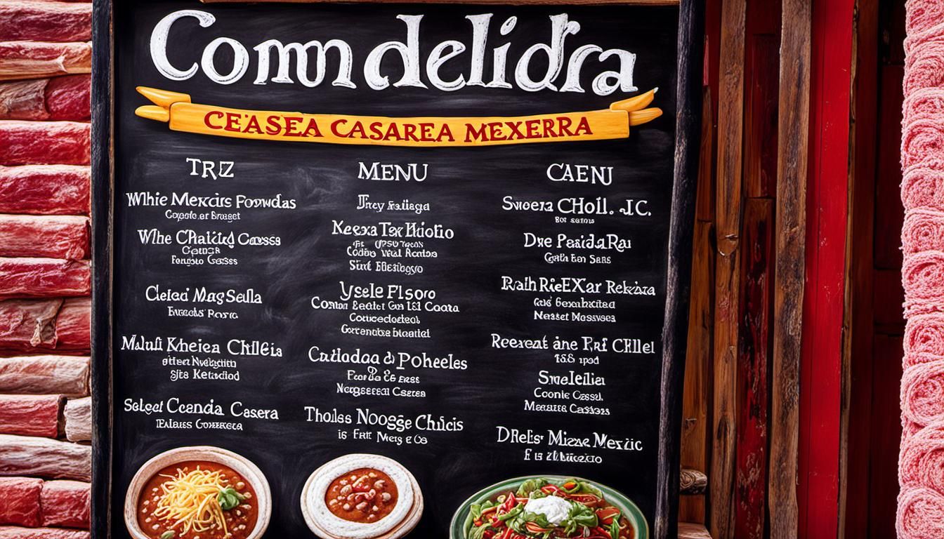 Realistic Chalk Art Restaurant Menu Sign