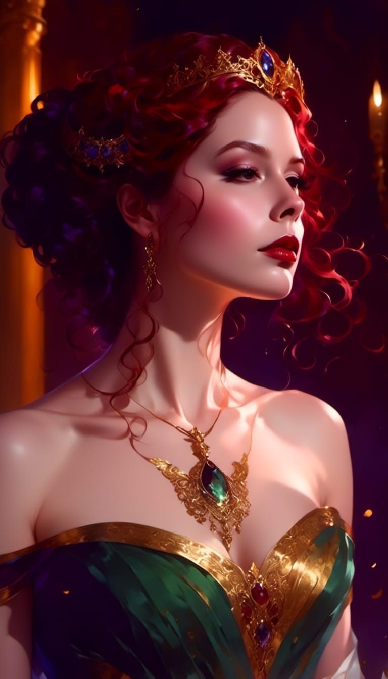 Dramatic Vampire Portrait with Lace, Hyperrealistic Style